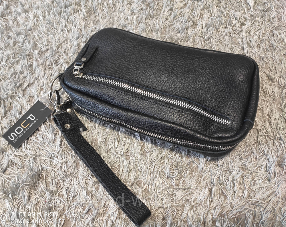 Чоловіча шкіряна барсетка клатч на блискавці PS Leather Київ - фото 8