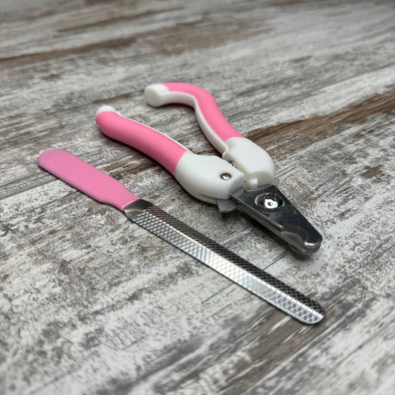 Когтеріз кусачки для котів і собак 14см з фіксатором та пилочкою, зручні ручки, нержавіюча сталь Київ