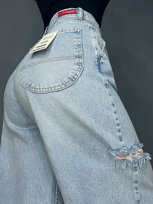 Джинсы женские Sherocco 288 skater balloon baggy бананы рваные голубые, голубой, 29, 29, 83 см, 115 см Киев - изображение 10
