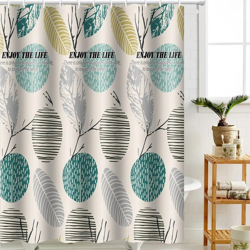 Шторка для ванны из полиэстера водонепроницаемая Bathlux 180x180 см с кольцами, занавеска для ванной комнаты Каменец-Подольский - изображение 5