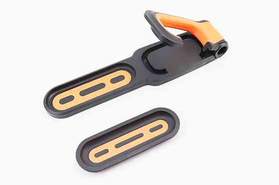 Кріплення велосипеда за колесо до стіни складане, пластмасово-металеве, чорно-помаранчеве HS-009В (без дюбелів) Київ