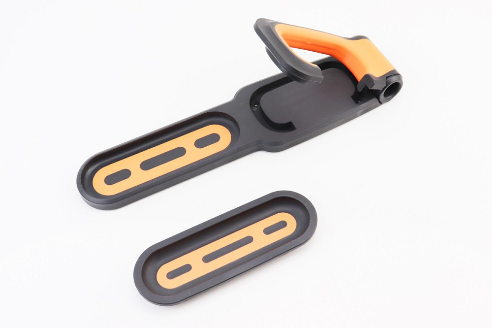 Кріплення велосипеда за колесо до стіни складане, пластмасово-металеве, чорно-помаранчеве HS-009В (без дюбелів) Київ - фото 1