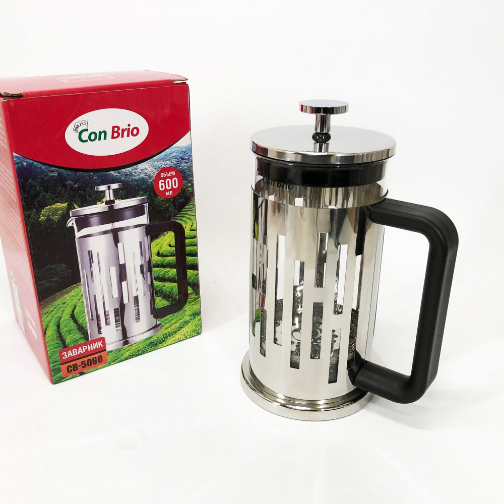Френч-прес для кави до кавоварки Brio CB-5060 600 мл, Заварники для чаю та кави Прес-заварник чаю KE-17 Львів - фото 11
