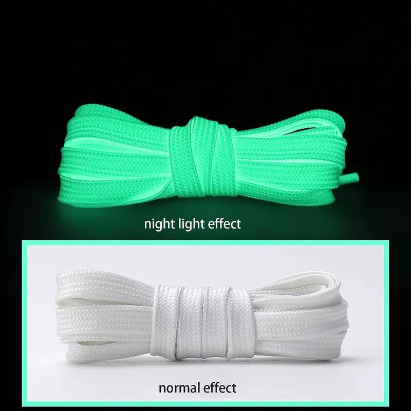 Люмінесцентні шнурки 120 см, світяться в темряві, для кросівок та взуття Lace (Білі) Миколаїв - фото 3