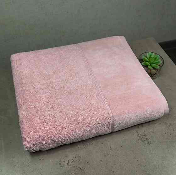 Набор полотенец велюр/махра 2шт GM Textile 50x90см, 70x140см Премиум качества Milado 550г/м2 (Розовы Сумы