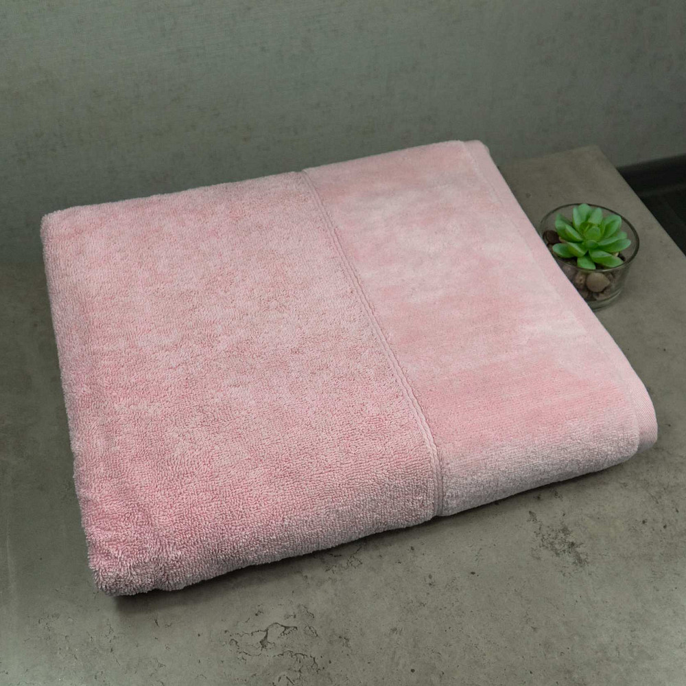Набор полотенец велюр/махра 2шт GM Textile 50x90см, 70x140см Премиум качества Milado 550г/м2 (Розовый) Сумы - изображение 5