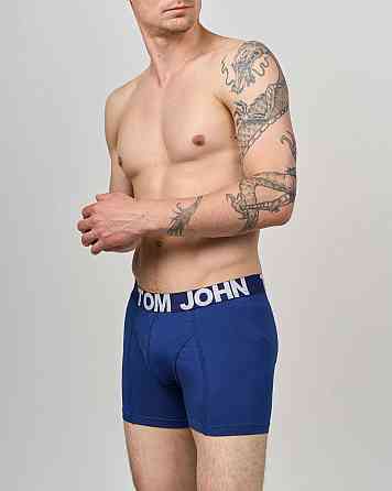Труси-шорти чоловічі однотонні — Tom John — Сині та Сірі 2020 M, L, XL, XXL, Синій Київ