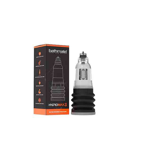Гідропомпа Bathmate Hydromax 3 Clear, для члена довжиною до 7,5 см, діаметр до 4,5 см Sex Aura Київ