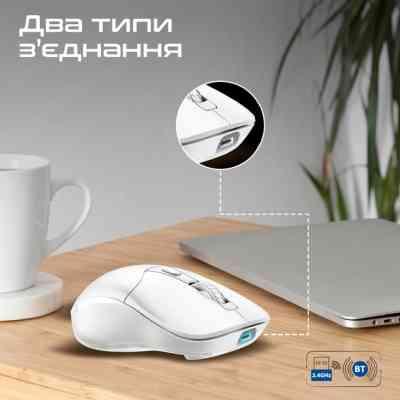 Мишка Promate Samo Wireless/Bluetooth White (samo.white) Вінниця