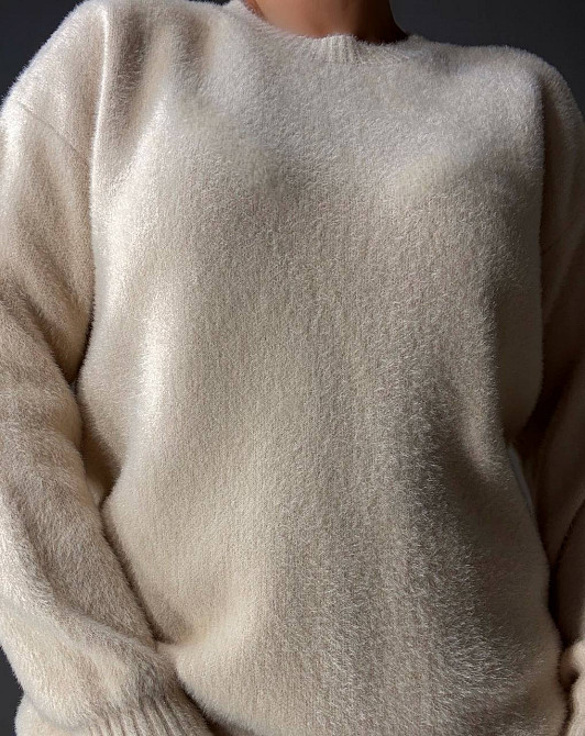 Светр жіночий Fancy Matinee 5977 ангора базовий, бежевий, one size Київ - фото 8