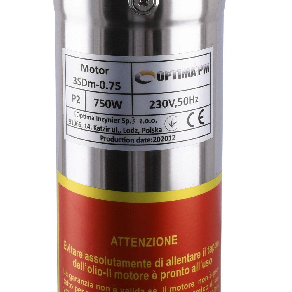 Насос скважинный с повышенной уст-тью к песку OPTIMA PM 3SDm2,5/20 0,75 кВт 90м + 55 м кабель (000021405) Киев - изображение 2