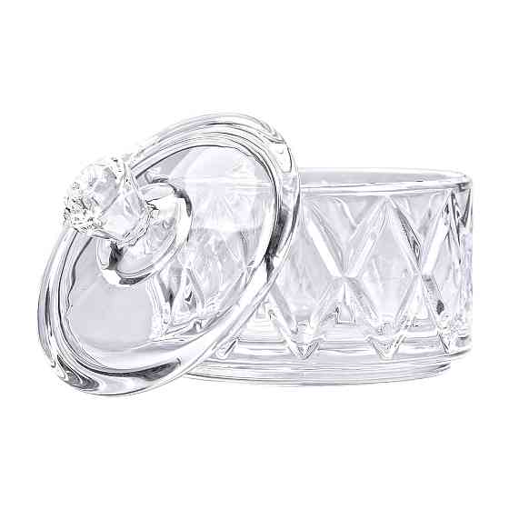 Цукерниця з кришкою Ø 6.5 см ваза цукерниця кругла скляна HP-YH-28 Коломия