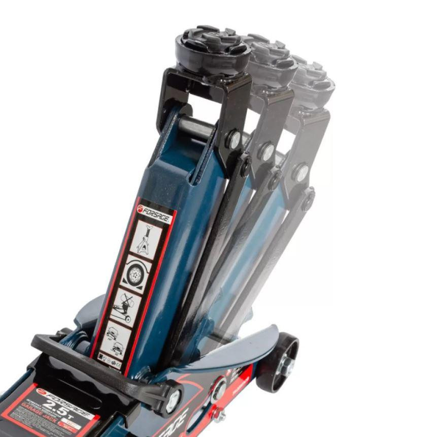 Домкрат гідравлічний підкатний 2,5 т, 140-387 мм (коробка) з гумовою накладкою, фіксатор Мукачево - фото 7