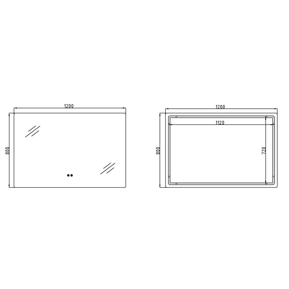 Дзеркало Qtap Taurus (TA2) 1200×800 мм з LED-підсвіткою Touch, з антизапотіванням, з диммером, рев. темп. кольору (3000-6500K) Київ - фото 9