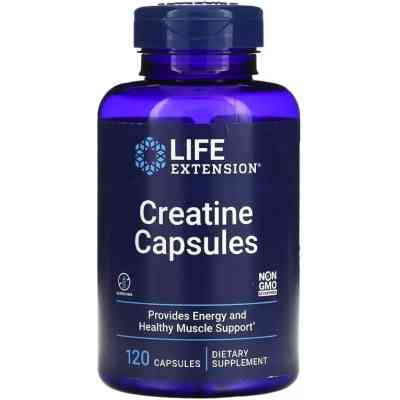 Вітамінно-мінеральний комплекс Life Extension Креатин, 1000 мг, Creatine Capsules, 120 капсул (LEX-15291) Вінниця