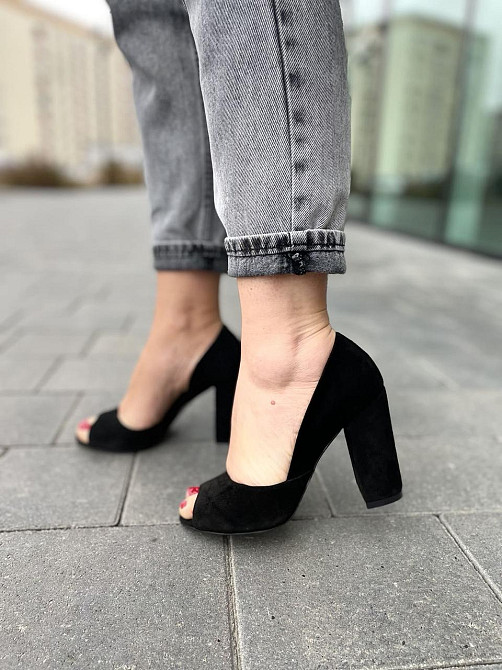 Туфлі жіночі SEE SEVEN 288/9534 чорні (весна-осінь, замша натуральна) (3536) 38 Коломия - фото 1
