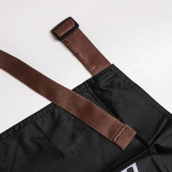 Фартух кухонний з поліестеру 68*75 см водонепроникний чорний 529-1B Коломия