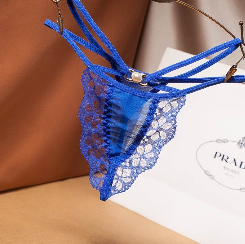 Эротические стринги синие - размер универсальный, резинка до 90см Киев - изображение 1