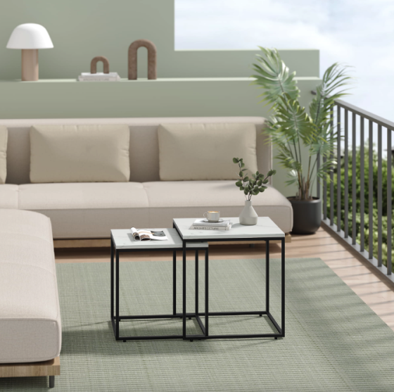 Комплект журнальних столиків Leobert Nika квадратні мармур Київ