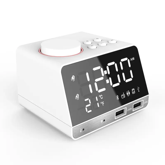 Настільний багатофункціональний годинник, Bluetooth колонка, USB-зарядка, FM-радіо Anole К11 Луцк