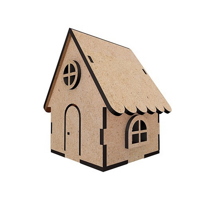 Заготовка для декорування "Будиночок 12" FDPO-403 з LED свічкою в комплекті Вінниця - фото 2