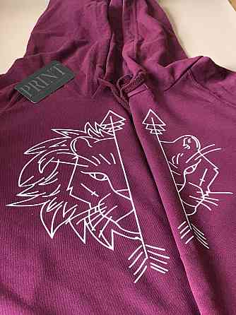 Парні толстовки з Левом і Левицею з капюшоном і кишенькою для хлопця та дівчини Чернівці