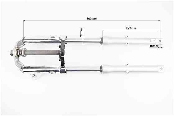 Амортизатор передній (пір'я), лів., правий. к-кт L-660мм; d-27мм + траверс + кріплення фари, тип 1 Київ