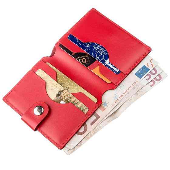 Портмоне вертикальне жіноче шкіряне Червоне (SHVIGEL) Київ