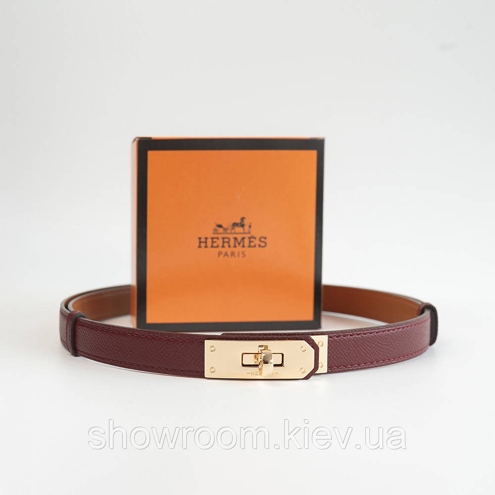 Бордовый женский кожаный ремень (280-1) Киев - изображение 3