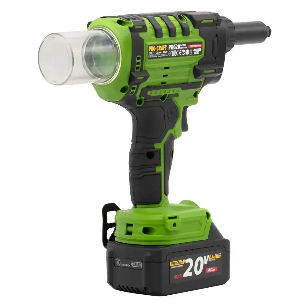 Заклепувальник акумуляторний Procraft PRG20 безщітковий з 2 АКБ і ЗП в кейсі гарантія 36 міс Львів - фото 6