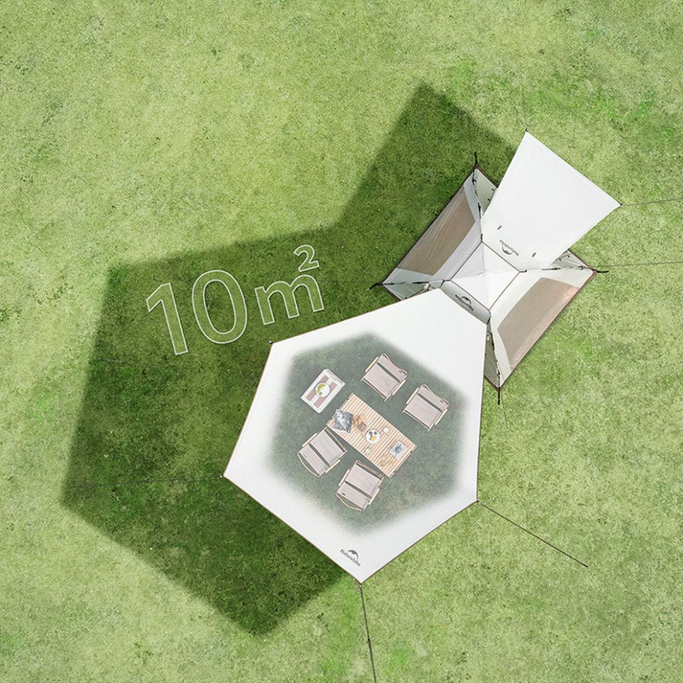 Намет тримісний автоматичний з тентом Naturehike Ango Picnic CNK2450WS021 (Коричневий) Київ - фото 6