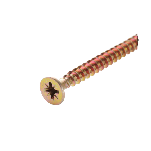 Саморіз універсальний з потайною головкою 5,0*80мм цинк жовтий 50 шт/уп APRO Житомир - фото 3