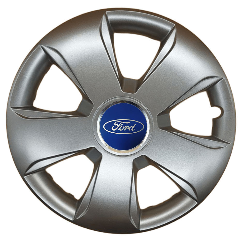 Автомобільні модельні ковпаки R13 Ford 102 4шт, SJS, сріблясті Київ - фото 1