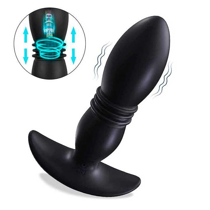 Анальная пробка с вибрацией и поступательными движениями Magic Jingers без Д/У – Анальные игрушки Винница - изображение 7