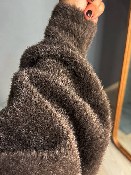 Кардиган жіночий Fancy Matinee 30740 ангора довгий з кишенями, коричневий, one size Київ - фото 18