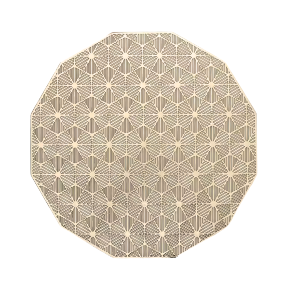 Сервировочная салфетка под горячее круглая 38х38 см, коврик сервировочный золотистый набор 2 шт Каменец-Подольский - изображение 4