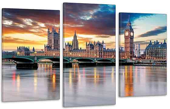 Модульная картина в гостиную / спальню   Лондон  Art-719_3 70x130 см Киев