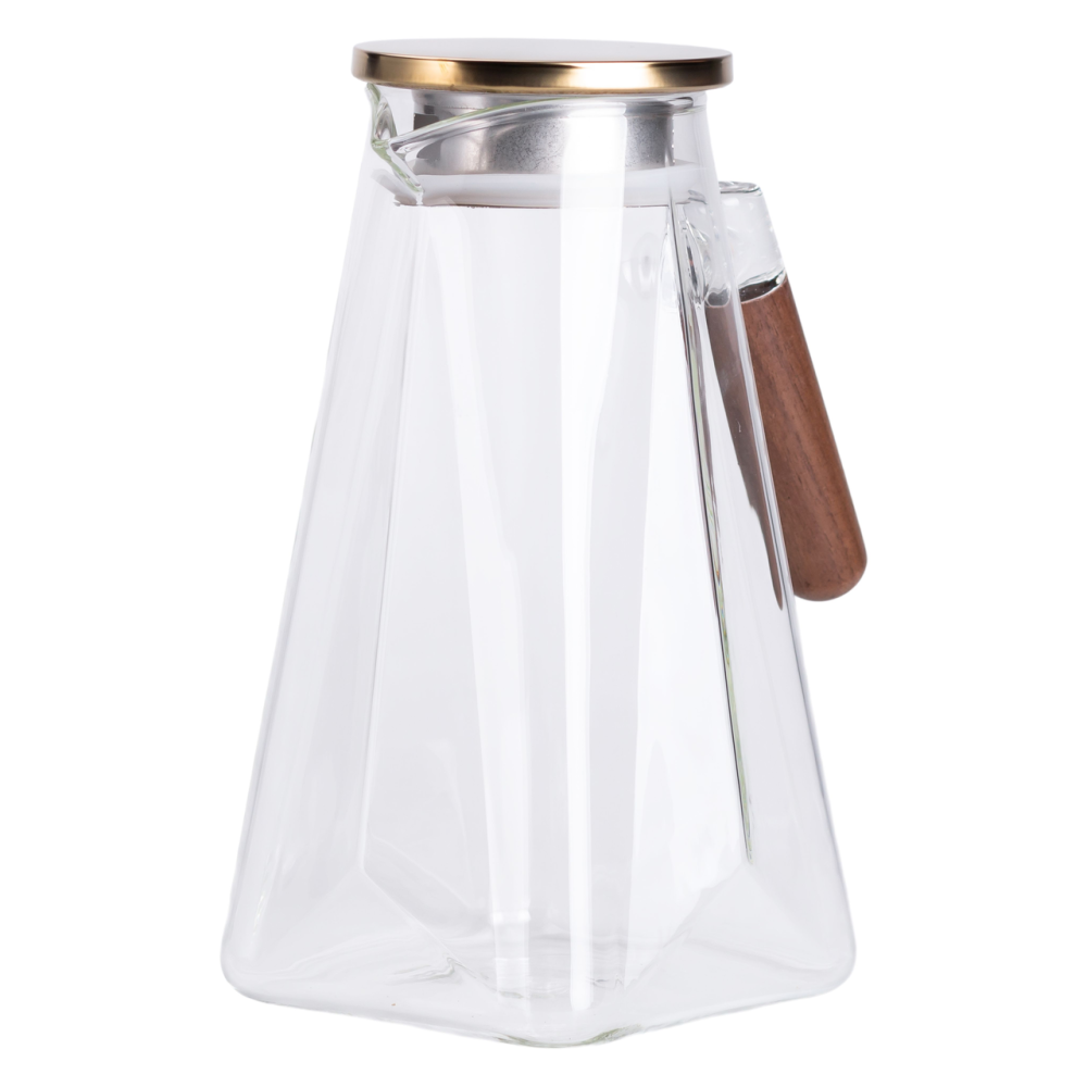Yiwu Заварник скляний для чаю 2 л Чайник для заварювання з ручкою прозорий HP-34-32 Київ - фото 3