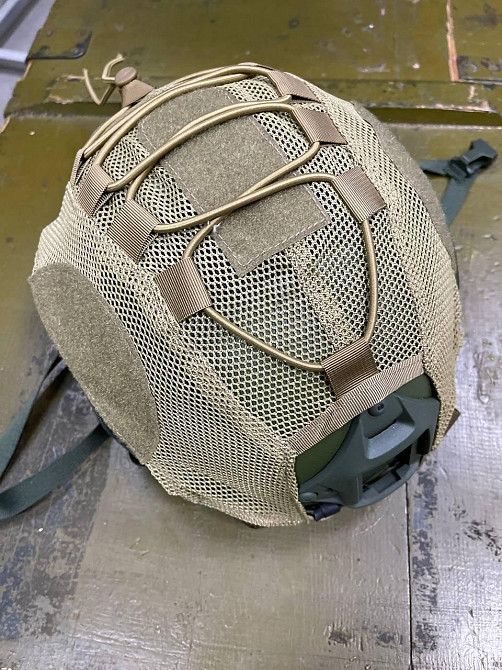 Кавер (чехол) на баллистический шлем типа Fast сетка Койот Винница - изображение 2