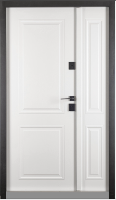 Дверь входная с терморозрывом Бастион РУБИКОН Класик 1 RAL 9005 / ПВХ Белое дерево 1200х2050 мм Киев - изображение 2