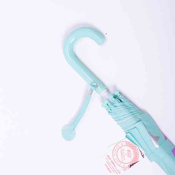 Детский зонт-трость мятного цвета, прочный и надежный Киев