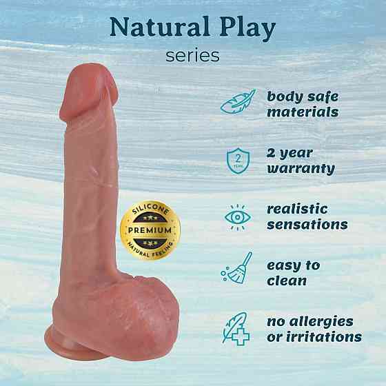 Фалоімітатор - Erospace Natural Play Silicone Dildo D1, 21 см Sex Aura Київ