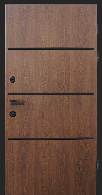 Дверь уличная модель LAMA BAU, дуб темный 860 Киев - изображение 1