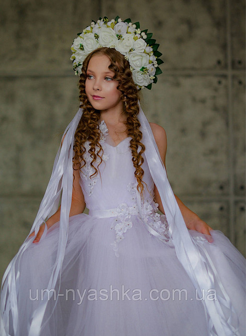 Длинное белое платье 128-140 Кривой Рог - изображение 6