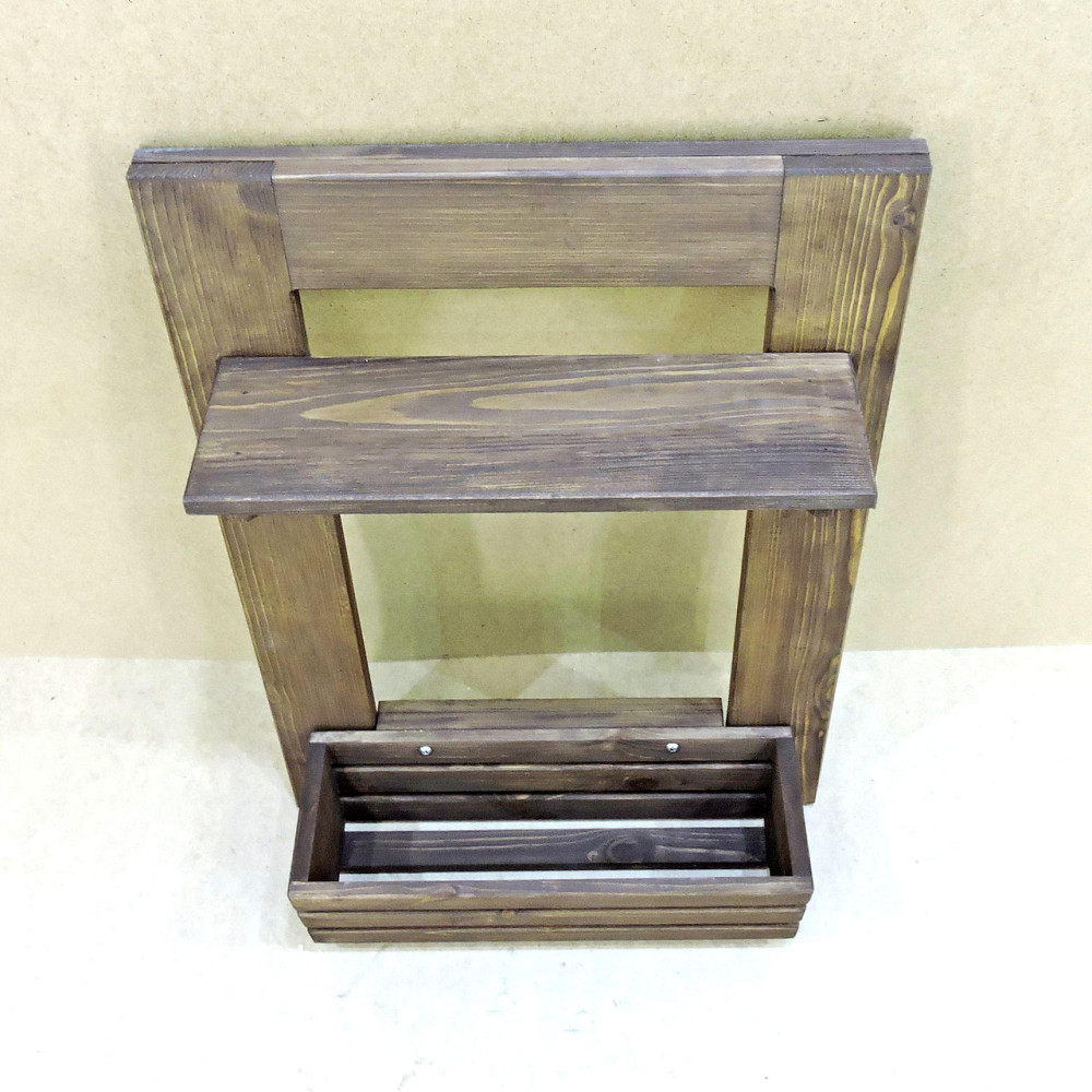 Полиця настінна для квітів "Манаус" капучино Миколаїв - фото 3