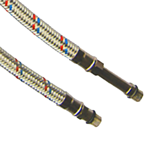 Шланг підводка для води в нержавіючій обмотці 60см 15/M10 1/2"*M10 (пара) EuroAqua Житомир - фото 1