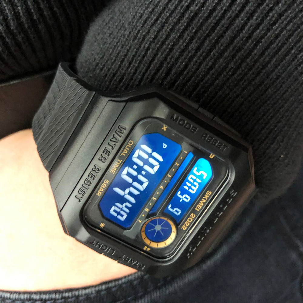 Годинники військові з офіційною гарантією SKMEI 2022GDBK, Чоловічі круглі спортивні годинники LY-60 Івано-Франківськ - фото 7