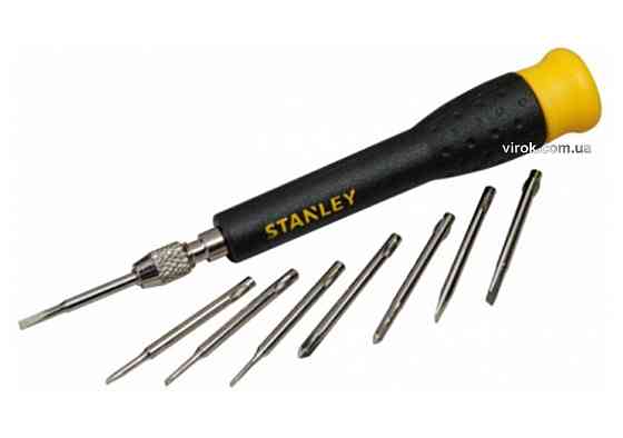 Викрутка-тримач з прецизійними насадками STANLEY : SL і PH, в футлярі, 9 шт Одеса