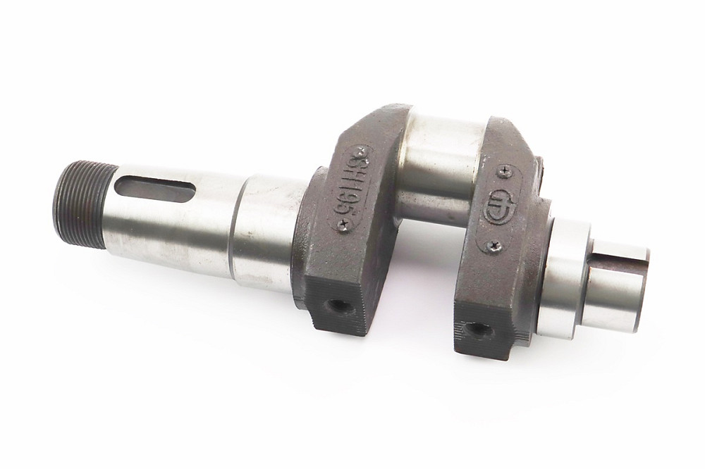 Колінвал R195NM (Dболта-М14x1,5, Dшейки-52mm, H-112mm) +підшипники+шестерня Бершадь - фото 2