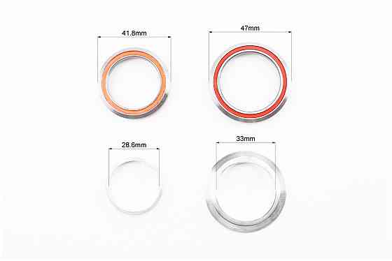 Кермова колонка 1-1/8"х1-1/4" (41,8/28,6x47/33) безрізьбової вилки, інтегровані, пром-підшипники, чорні KL-B560 Київ